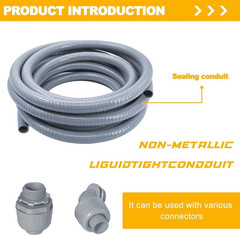 2″ x 50′ Liquid-Tight PVC Flexible Electrical Conduit – Non-Metallic