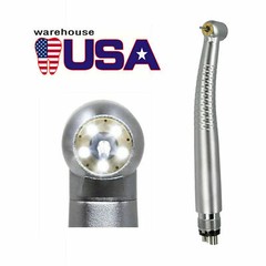 Dental Shadowless High Speed LED Handpiece 5 Water Spray Push Button Fit KAVO CE