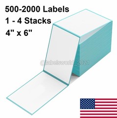 500-2000 4″x6″ Fanfold Direct Thermal Shipping Labels for Zebra & Rollo Printers