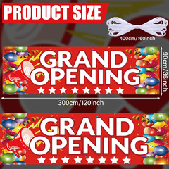 Grand Opening Banner New Store Grand Opening Sign and Rope Oxford Cloth Grand