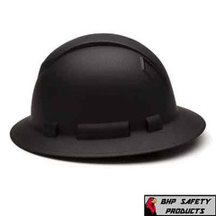 Pyramex HP54117 Ridgeline Graphite Full Brim Black Hard Hat W/4 Pt Ratchet Susp