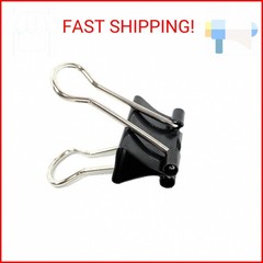 ACCO BRANDS 72020 Small Binder Clips, Steel Wire, 5/16 Cap, 3/4w, Black/Silver,