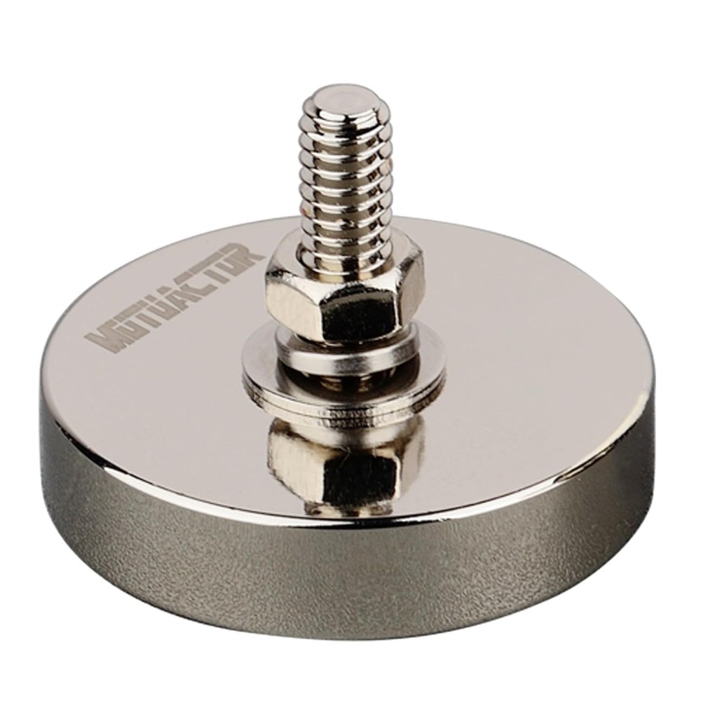 185lb Neodymium Magnet Pair with Threaded Studs