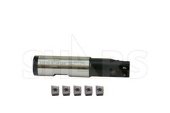 Shars 3/4″ 3 FL 90° Indexable End Mill W/Certificate +5pc APKT Insert ![