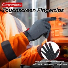 Durable Work Gloves for Construction & Gardening – X-Large with Reinforced Thumb