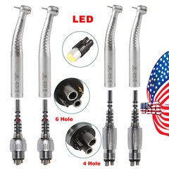 KAVO Style Dental Fiber Optic LED High Speed Handpiece / Quick Coupler 4/6 Holes