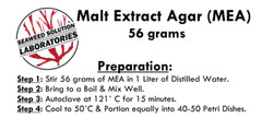 Malt Extract Agar (MEA) 56 grams – Great For Growing Mushrooms! – Yields 1 Liter