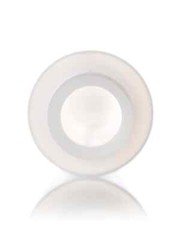 32oz Fluorinated Natural HDPE Cylinder Bottle 28/410 With Black Ribbed Cap