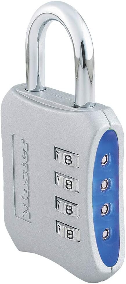 BLUE Master Lock Resettable Combination Locker Lock for Gym and School 653D