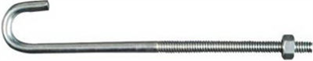 National Hardware N232-900 Zinc Plated Steel J-Bolt 1/4 x 6 in. with Hex Nut