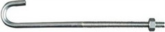 National Hardware N232-900 Zinc Plated Steel J-Bolt 1/4 x 6 in. with Hex Nut