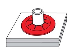 Pushon Pushnut Stud Size 5/8 Phosphate + Oil 2piece