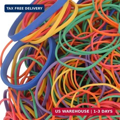 Rubber Bands Assorted Sizes 0.5 lb Bag – Strong Elastic Bands for Home, Office,
