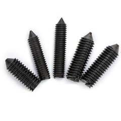 Black Steel Slotted Set Screws With Cone Point M2 M2.5 M3 M4 M5 M6 M8