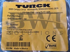 SEALED Turck RJ45 FKFDD 440-1.5M Female Ethernet Receptacle U-61793 Lot of 20