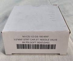 1/2″ MNPT x 1/2″ FNPT Steel Needle Valve (6000 Psi) NV-CS-1/2-GS-180-MXF