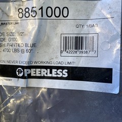 Peerless 8851000 1/2” Oblong Master Link Grade 100 Weight Limit 4700 Lbs 5”x3”