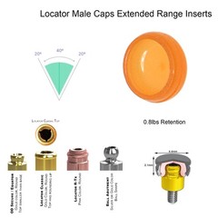 Titanium Dental locator abutment Legacy Mini for Hiossen ET ZEST Male cap insert