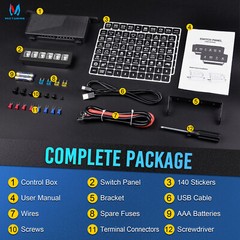 Wireless RGB Switch Panel LED Control Toggle Momentary Strobe Circuit Relay Box