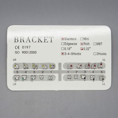 20 Pcs/Kit Dental Orthodontic Metal Bracket Braces Standard Roth .022 Hook 3-4-5