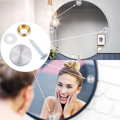 20 Pieces Stainless Steel Screw Cover Cap, 0.63″/16Mm Diameter Mirror