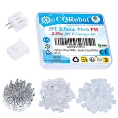 CQRobot JST PH 2.0 mm Pitch 2-Pin Electronic Computer 2P, PH-White 2P