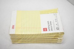 Office Depot Writing Pads Bloc Notes 12 Pack 5″ x 8″ 50 Sheets/Pad Yellow