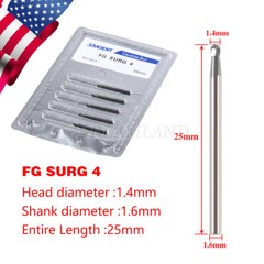FG #4 SL (Surgical Length Burs) Round Carbide Dental Bur FG4