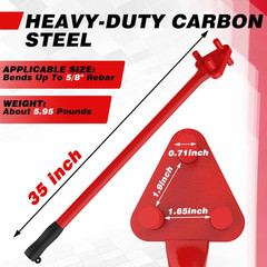 Manual Rebar Bender for 5/8″ Bars – Hand Operated Metal Bending Tool with Revers