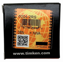 4PACK TIMKEN 6004-2RS Double Rubber Seal Bearings 20X42X12Mm, Pre-Lubricated and