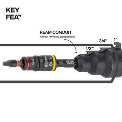 Klein Tools Impact-Rated Flip Socket Conduit Reamer Driver