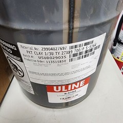 Uline Tyvek Bag Clay Desiccants – Unit Size 1⁄3, 5 Gallon Pail S-5164 700/pail