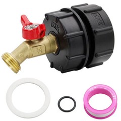 275-330 Gallon IBC Tote Water Tank Adapter 3/4″ Brass Fittings Valve Connector