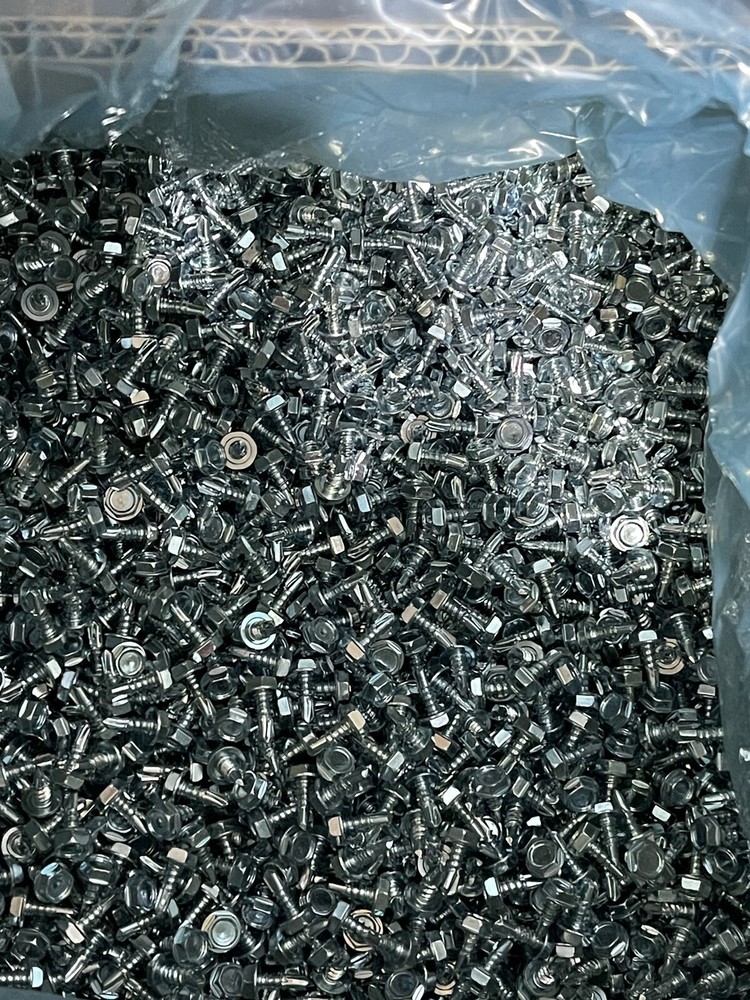 1000 pcs Hex Washer Head 10 x 3/4 Self-Drilling Tek Screw IHW #3 Point