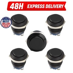 5pcs 19mm Momentary Push Button Switch IP65 Waterproof Aluminum Alloy