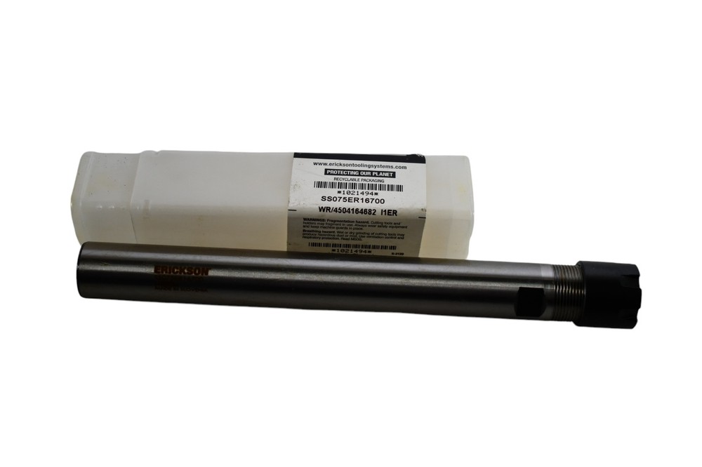 NEW ERICKSON SS075ER16700 Collet Chuck: 0.75 in Shank Dia, ER16, 12” Projection