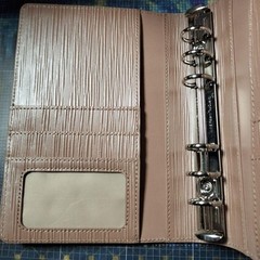 Franklin Covey Textured Embossed Leather Agenda Organizer Planners 6 Hole Beige