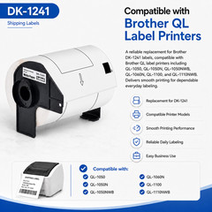 4″ x 6″ DK 1241 Address White Paper 200 Labels P/R For Brother QL-1100 1050N