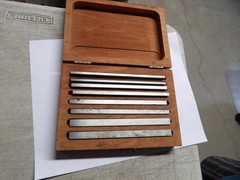 STARRETT # 384 4- Pair Steel Parallel Set in Wood Case used Free S&H