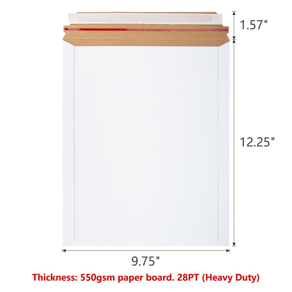 KSK Packaging 9.75″ x 12.25″ Rigid Mailers Flat Board Mailers Heavy Duty