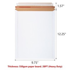 KSK Packaging 9.75″ x 12.25″ Rigid Mailers Flat Board Mailers Heavy Duty