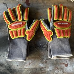 Series Ormadus Safety Work Heavy Impact Glove Nylon Sandy MicroFoam Nitrile Sz L
