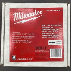 P1. Milwaukee Tool 49-16-2453C M12 Force Logic PEX-Crimp Jaw 3/4″ ~ BNIB!
