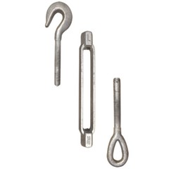 3/4 Inch x 6 Inch HOOK EYE Turnbuckle Galvanized Drop Forged Steel Marine Boat