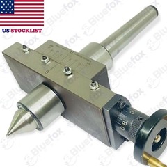 Lathe Taper Turning Attachment Cross Slide MT2 Shank With Revolving Live Center