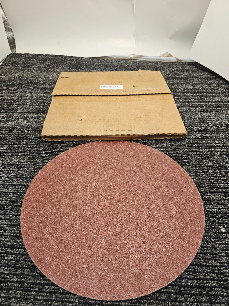 (QTY 10) Benchmark Abrasives No Hole 12″ Sanding Discs Adhesive Back 40 Grit