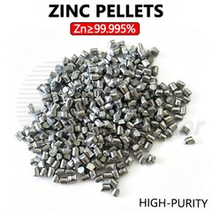 99.995% Zinc Metal Pellets 0.8-12mm Anode Electroplating High Purity Zn 1kg-50g