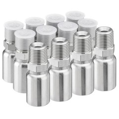 12 Pack 1/2″ NPTF Hydraulic Hose End Fittings, 1/2″ I.D. Hose x 1/2″ NPTF Male