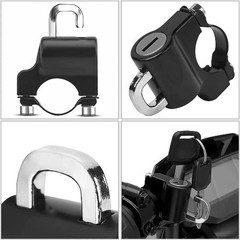 Motorcycle Helmet Lock 22mm-26mm Anti-Theft Metal Lock wi Material Type: Metal