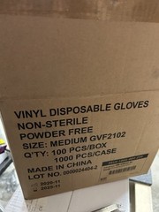 size Medium case 1000 Vinyl Disposable Medical-EXAM Gloves NO-latex Powder-Free